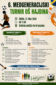 Plakat - medgeneracijski turnir